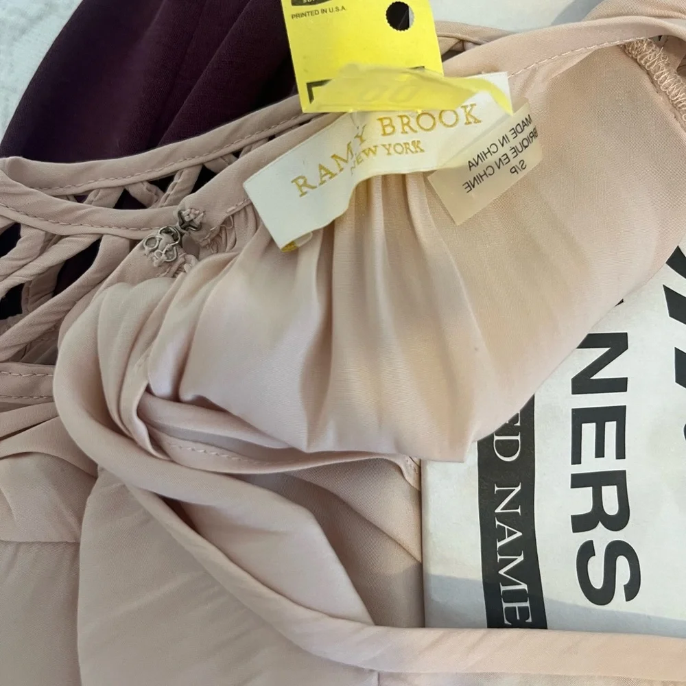 🎉HP🎉Ramy Brook Shelby Cold-Shoulder Dusty Pink Dress - Picture 4 of 6